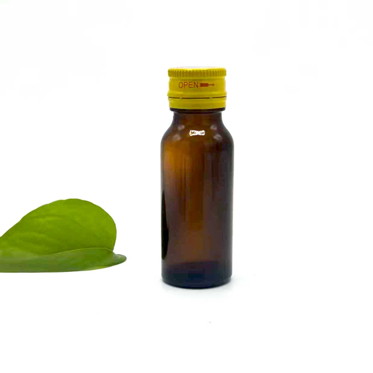 Butelka z płynem doustnym o pojemności 20 ml, brązowa Butelka z płynem doustnym o pojemności 20 ml, brązowa